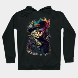 Cat Pirate Painting Hoodie